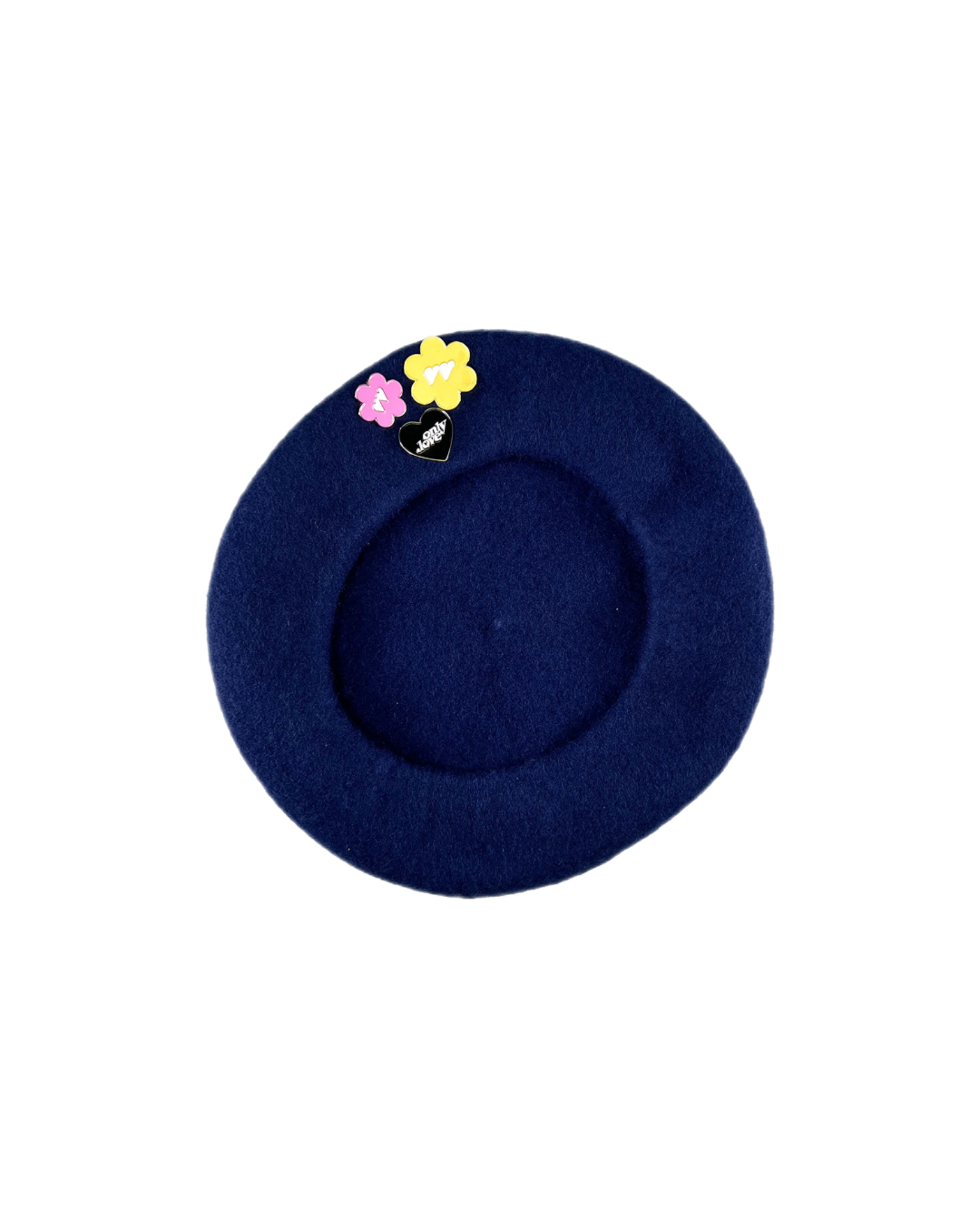 Flower Flow Beret Dark Blue